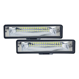 2 Faros De 18 Leds Luz Blanca Con Estrobotunelight 72 Watts