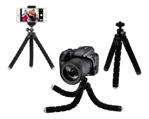 Kit Tripode Flexible Celular + Adaptador Cámara Selfie 