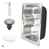 Cuba Gourmet Cozinha Aço Inox 304 50x40cm Com Acessórios