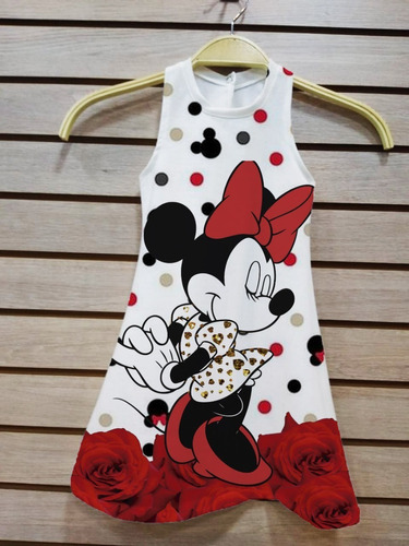 Vestidos De Niñas Minnie Mouse Todas Las Tallas Con/sin Mang