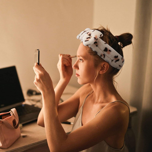 Amcami Paquete De 8 Diademas De Maquillaje Con Lazo Para Muj