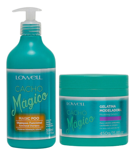 Lowell Cacho Mágico Kit Sh. 500ml + Gelatina Modeladora 450g