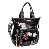 Bolsa Shopper Nicole Lee De Lentejuelas Con Parches Ss24 Color Negro