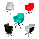 Sillon De Corte Peluqueria Barberia Base Cromada Kit X 4