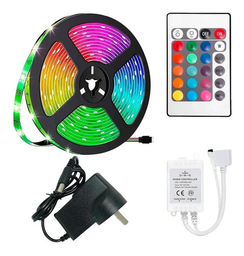 Tira Led Luces Colores Autoadhesivas Exterior Control Remoto