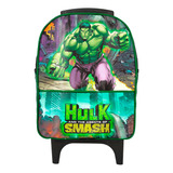Bolsa Infantil Pequena De Rodinha Hulk