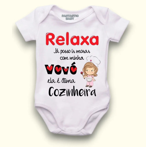 Body Bebê Frases Minha Vovó É Ótima Cozinheira F874 | MercadoLivre