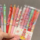 6 Bolígrafos Gel Kirby Kawaii Estudiante 0,5mm Oficina 