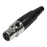 Conector Ficha Mini Xlr Canon Hembra 3 Pines Venetian La1069