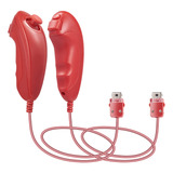 2 Joysticks Nunchuck Para Nintendo Wii/wii U Rojo