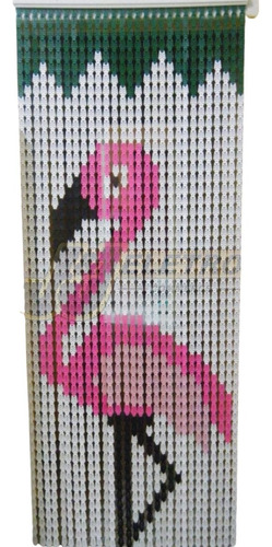 Cortina Para Porta Painel Tiras Plástica Americana Flamingo