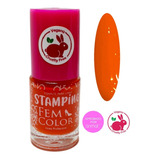 Esmalte Para Stamping Deco Nails Naranja Fem Color Lefemme