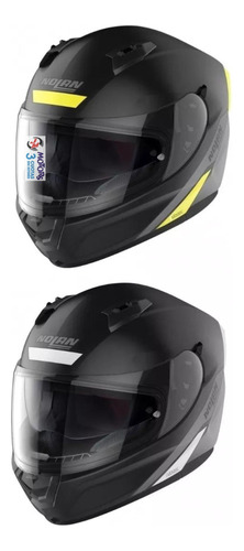 Jm Casco Nolan N60-6 Staple Negro Blanco Amarillo C Pinlock