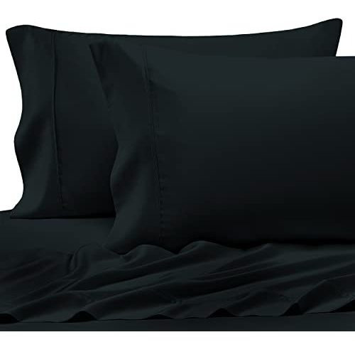 Fundas Para Almohadas Queen De Algodon 400 Hilos Color Negro