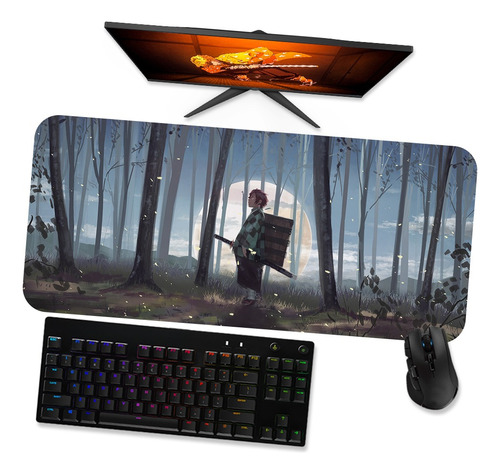 Mousepad Gamer Grande Speed 90x40 - Demon Slayer Tanjiro 2