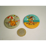 Botones Vintage De Garfield 80's 2 Piezas   Set 8
