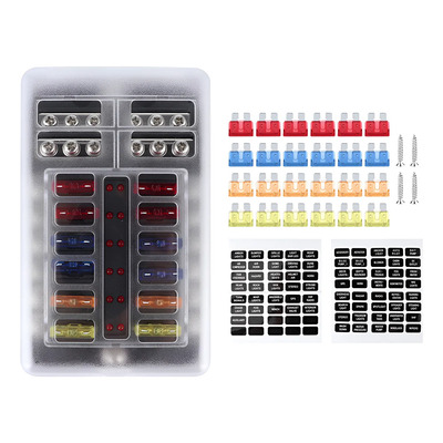 Cuchilla De 12 Vías Con Bloque Led Impermeable Universal Par