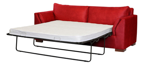 Sofa Cama Milan 2pl Cuero Kentucky Rojo