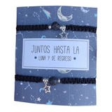 Dúo Pulseras Pareja Luna Galaxia Universo Novios Aniversario