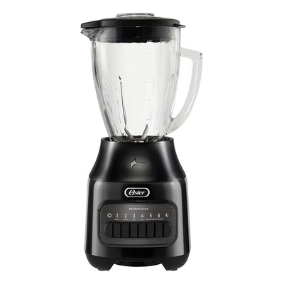 Oster Licuadora con Vaso de Vidrio Refractario Boroclass y 6 Velocidades más Pulso Ideal para Recetas Frias y Calientes Negro BLSTPEGBPB | Meses sin interés