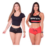 Kit - 2 Shorts Feminino Insanity Sunquini Hot Proud