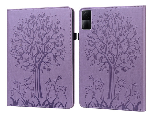 Funda Morada Con Forma De Árbol Y Ciervo Para Xiaomi Redmi P