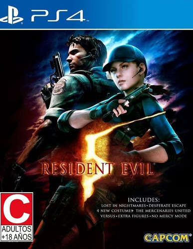 Jogo Resident Evil 5 Ps4 Midia Fisica