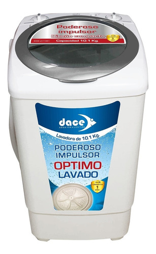 Lavadora Semiautomática Dace La11001 Blanca 10.1kg 127 v