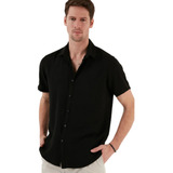 Camisa Lino Premium Cuello Italiano 