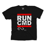 Playera De Programador Run Cmd / Run Dmc