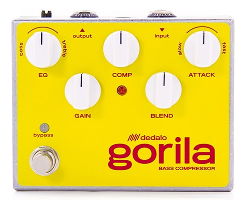 Pedal De Efecto Para Instrumento Cuerda Dedalo Gorila Gor-4 Color Amarillo