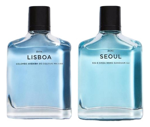 2 Perfumes Importados Zara Man Seoul + Lisboa Edt - 2x100 Ml