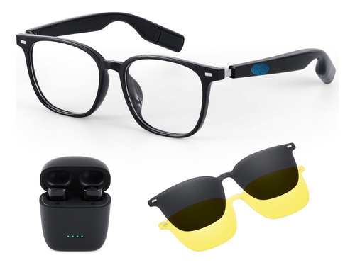 Gafas Inteligentes Con Audífonos Bluetooth Y 3 Pares Lentes