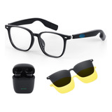 Gafas Inteligentes Con Audífonos Bluetooth Y 3 Pares Lentes