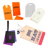 1000 Etiquetas Ropa Colgantes Hang Tags Premium - Bijouterie - Accesorios Kraft Troquelados Especiales Montados Stamping