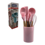 Conjunto De Utensilios Domestico Em Silicone Com 8 Peças