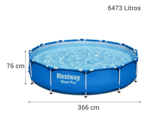 Alberca Estructural Redonda Bestway, Capacidad De 6473 L.