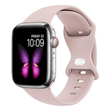 Malla De Silicona Para Apple Watch  42mm/44mm/45mm S/m Pink 