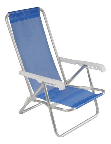 Silla Reposera Reclinable 4 Pos. Mor Sannet Playa Camping Color Azul