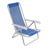 Silla Reposera Reclinable 4 Pos. Mor Sannet Playa Camping Color Azul