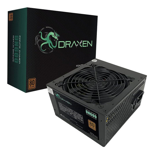 Fonte Atx 500w Real Draxen Dn500 80+ Plus Bronze Pfc Ativo