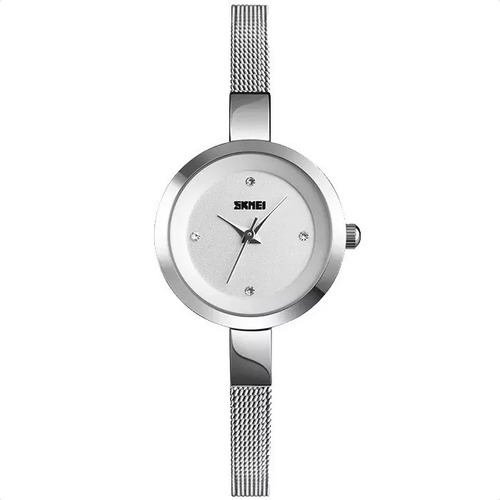 Reloj Mujer Analogico Skmei Metal Pulsera Acero Inoxidable 