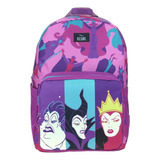 Mochila Estampado Villanas Con Porta Laptop Para Niña Modelo 5670