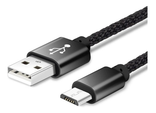 Cable Usb Micro Usb V8 2.0 Metalico Carga Rapida Datos Supli