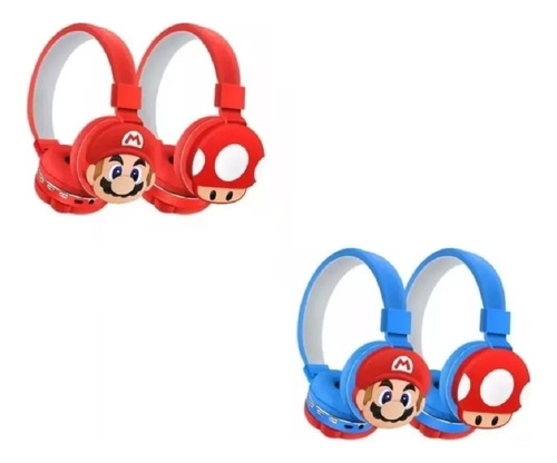 Audífonos Diadema Bluetooth Super Mario Bros Toad Niños