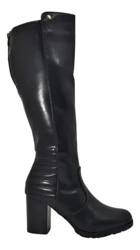 Bota Cano Longo Com Regulagem Moda Salto Alto Mooncity 73134