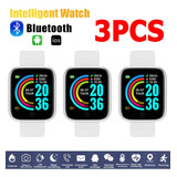 Reloj Inteligente Deportivo Con Bluetooth Impermeable 3 Piez