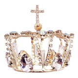 Corona Para Virgen, Niño Dios O Santo Dorada Imperial Grande