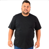 Camiseta Algodão Gola O Masculina Plus Size Extra Kit 10 Pçs