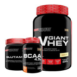 Combo Giant Whey 900g + Glutamina 300g + Bcaa 4,5 100g